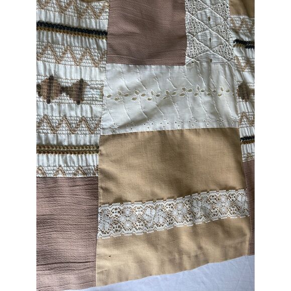 Vtg Patchwork Eyelet Lace Maxi Skirt Lined Boho Gypsy Hippie Cottagecore Renee M - Picture 8 of 16